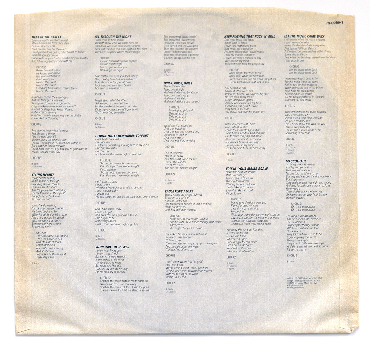 High Resolution Photo  of the  Original Custom Inner Sleeve (OIS) #2 of AXE - Nemesis https://vinyl-records.nl